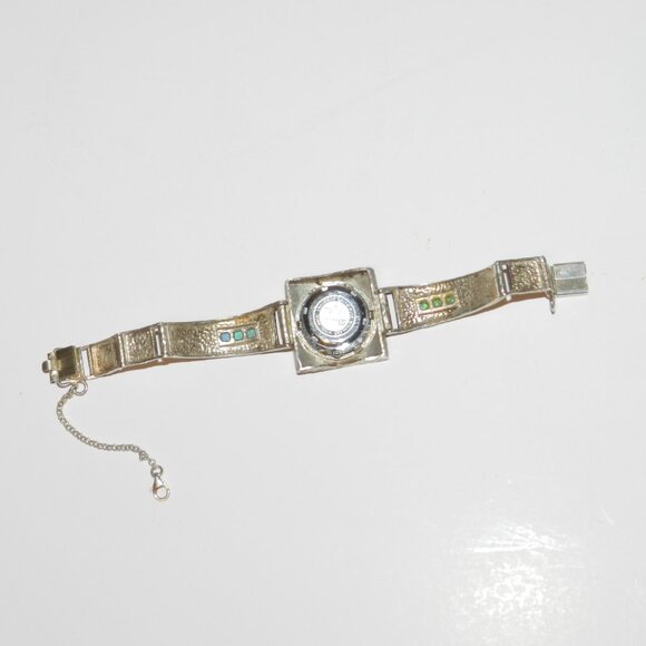 WMS VINTAGE DAVIDOV SOLID STERLING SILVER AND SOLID 14K YELLOW GOLD W OPAL/WATCH main image 10